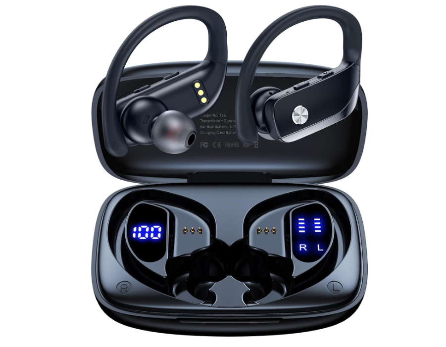 Wireless earbuds Bluetooth headset 48 hours playback sports headset with LED